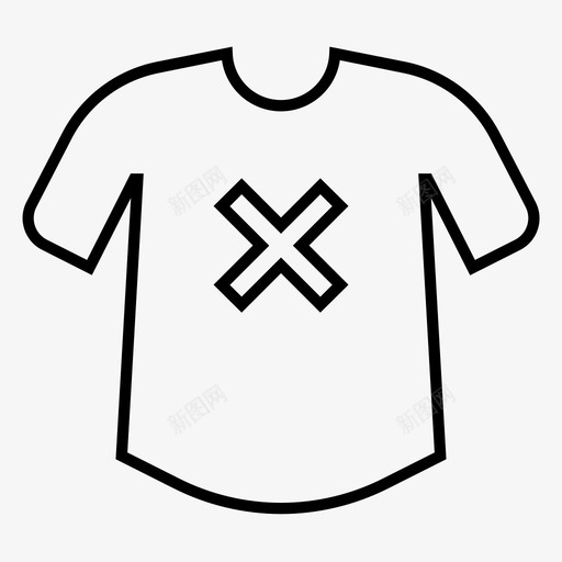t恤服装x符号svg_新图网 https://ixintu.com 服装 恤恤 符号 图标 集合 合线