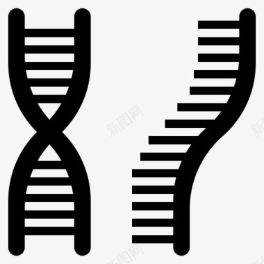病毒dna或rna遗传学基因组学图标