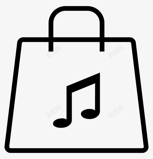 音乐包购买便条svg_新图网 https://ixintu.com 音乐 购物袋 包音乐 包购买 购买 便条