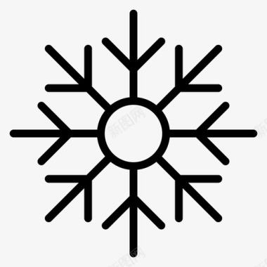 雪花霜冻雪晶图标