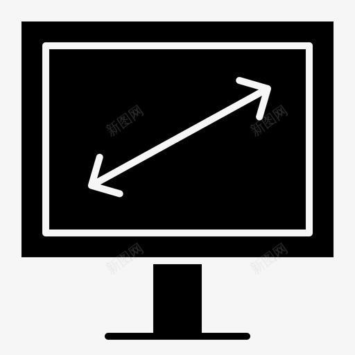 对角线显示电视svg_新图网 https://ixintu.com 对角线 显示 电视 设备 字形 设置