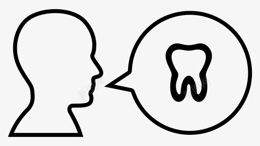 问牙医聊天交谈图标