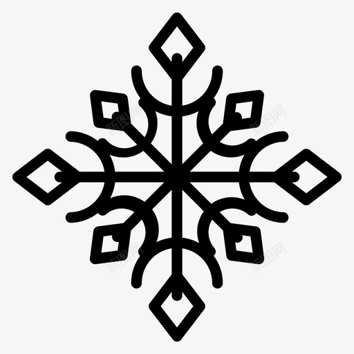 雪冰雪花svg_新图网 https://ixintu.com 雪冰 雪花 冬天 图标 收集 集线