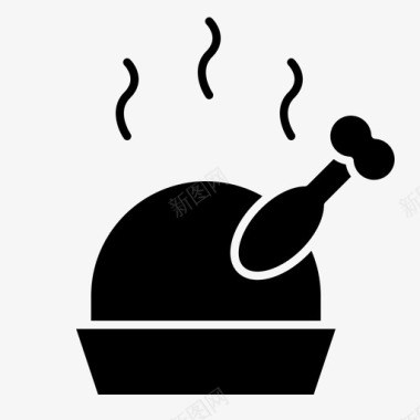 火鸡食物烤图标