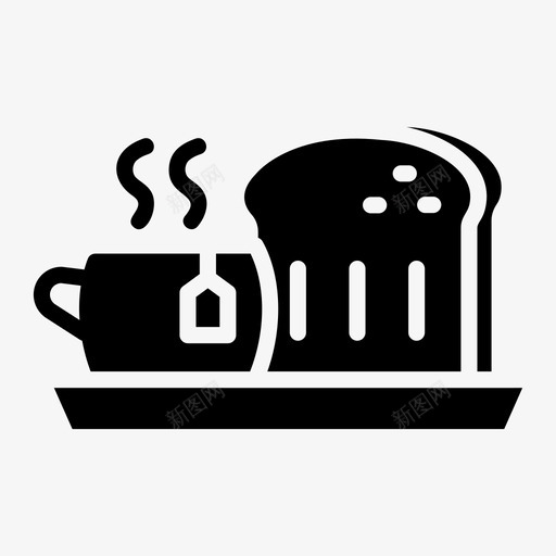 早餐面包健康饮食svg_新图网 https://ixintu.com 早餐 面包 健康饮食 小吃 烤面包 一系列 食物 图标