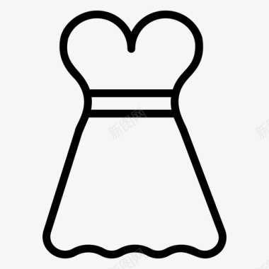 服装设计女衬衫连衣裙图标