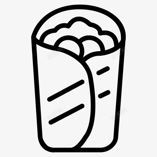 玉米饼玉米卷饼食物svg_新图网 https://ixintu.com 食物 玉米饼 玉米 卷饼 皮塔 三明治 零食 矢量 矢量图 图标