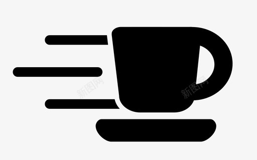 速溶咖啡早餐速食图标