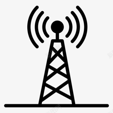 无线电塔宽带网络通信塔图标