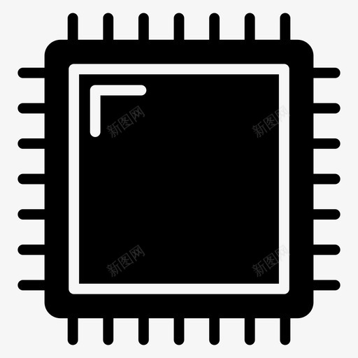 cpu中央处理器计算机芯片svg_新图网 https://ixintu.com 芯片 中央处理器 计算机 微处理器 技术 符号 向量 图标
