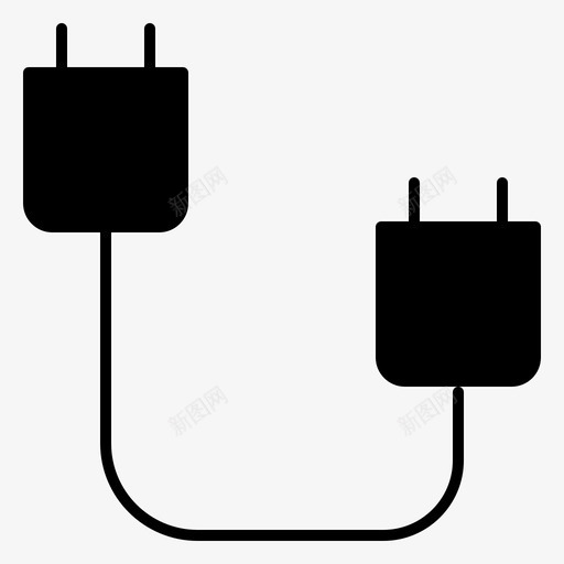 计算机电源线设备svg_新图网 https://ixintu.com 设备 计算机 电源线 小工 工具 硬件 字形