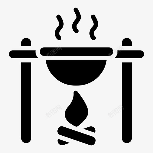 户外烹饪大锅野营食品svg_新图网 https://ixintu.com 烹饪 户外 食品 大锅 野营 传统 夏季 字形 矢量 矢量图 图标