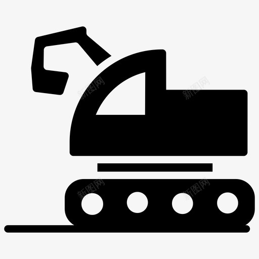 挖掘机起重机推土机svg_新图网 https://ixintu.com 挖掘机 起重机 推土机 重型 机械 成套 施工 工具