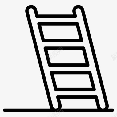 梯子施工梯折叠梯图标