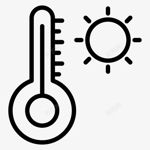 温度测量高温炎热天气svg_新图网 https://ixintu.com 温度 测量 天气 夏季 高温 炎热 季节 矢量 矢量图 图标