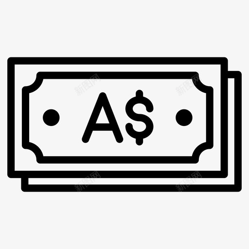 澳元钞票纸币svg_新图网 https://ixintu.com 澳元 钞票 纸币 一组 货币 矢量 矢量图 图标
