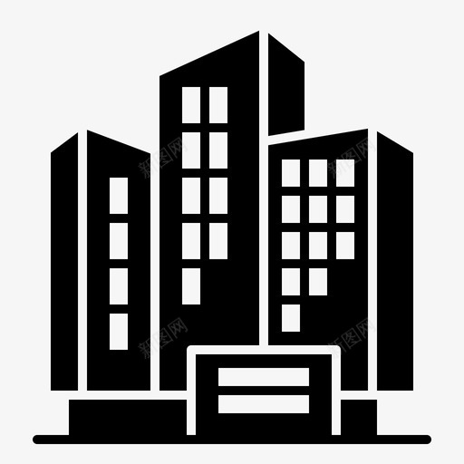 建筑城市建筑字形集6svg_新图网 https://ixintu.com 建筑 城市 字形
