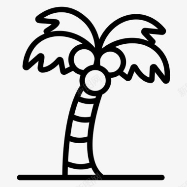 椰子树槟榔科棕榈树图标