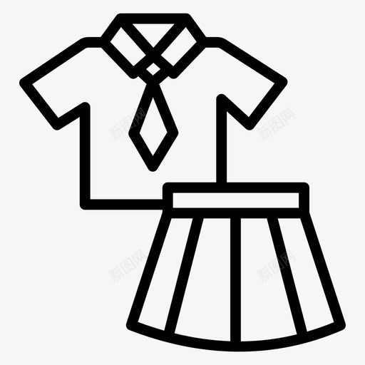 制服服装女装线矢量图标集svg_新图网 https://ixintu.com 服装 制服 女装 矢量 矢量图 图标