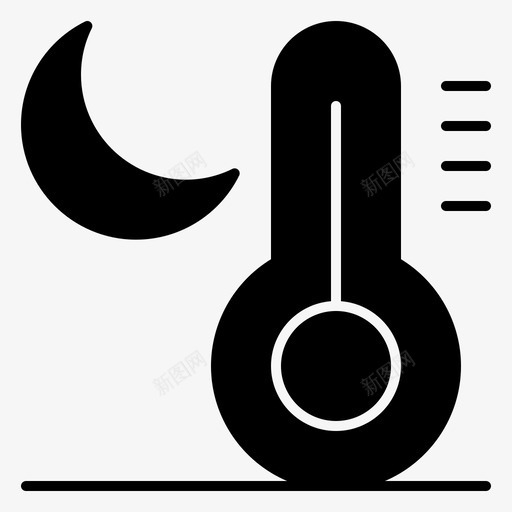 气候月亮夜晚svg_新图网 https://ixintu.com 气候 月亮 夜晚 温度 温度计 天气 字形 设置