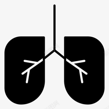 解剖学肺生物学字形集48图标