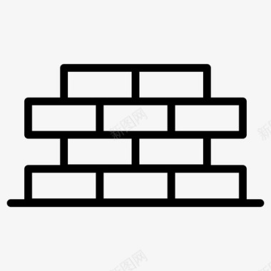 砌砖工建筑服务施工现场图标