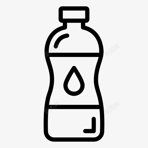 水瓶水饮料svg_新图网 https://ixintu.com 水瓶 饮料 矿泉水 容器 一套 夏季 时间 矢量 矢量图 图标
