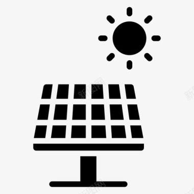 太阳能板光伏电池太阳能电池图标