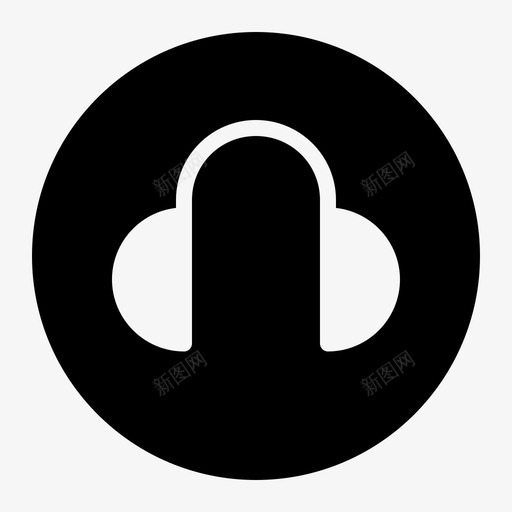 耳机音频媒体播放器svg_新图网 https://ixintu.com 耳机 媒体播放器 音频 徽章
