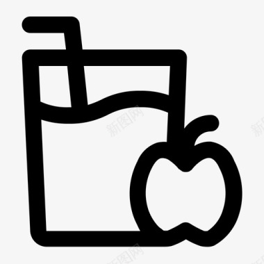 苹果汁饮料水果图标
