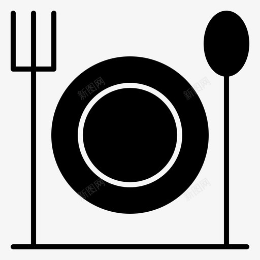 吃食物盘子svg_新图网 https://ixintu.com 食物 吃食 盘子 餐厅 字形