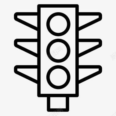 交通灯指示灯道路标志图标