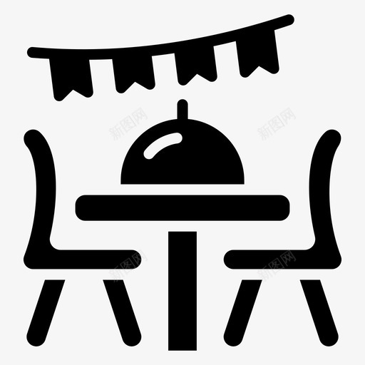 餐桌露台餐厅svg_新图网 https://ixintu.com 餐桌 餐厅 露台 食品 固体 图标