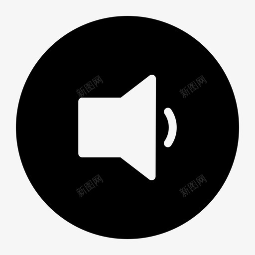 音量降低媒体播放器静音svg_新图网 https://ixintu.com 音量 降低 媒体播放器 静音 扬声器 徽章