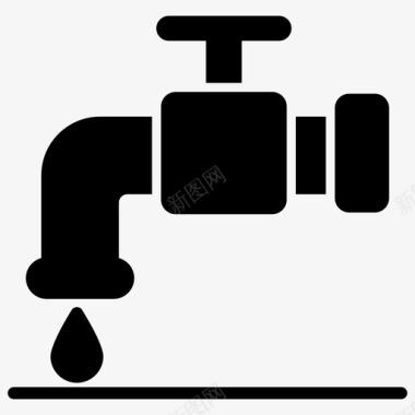 水龙头水管水灌溉图标