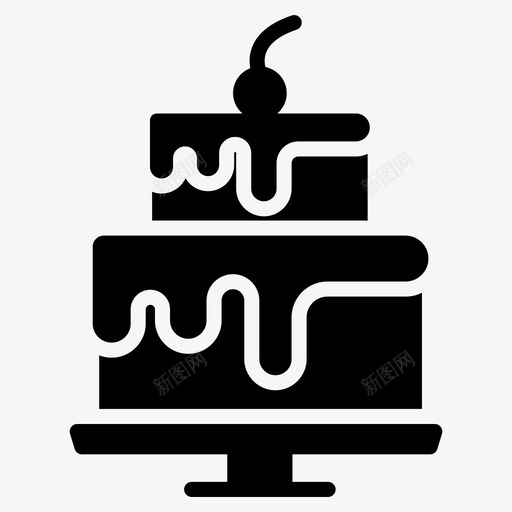 蛋糕烘焙产品奶油蛋糕svg_新图网 https://ixintu.com 蛋糕 烘焙 产品 奶油 甜点 甜食 食品 固体 图标