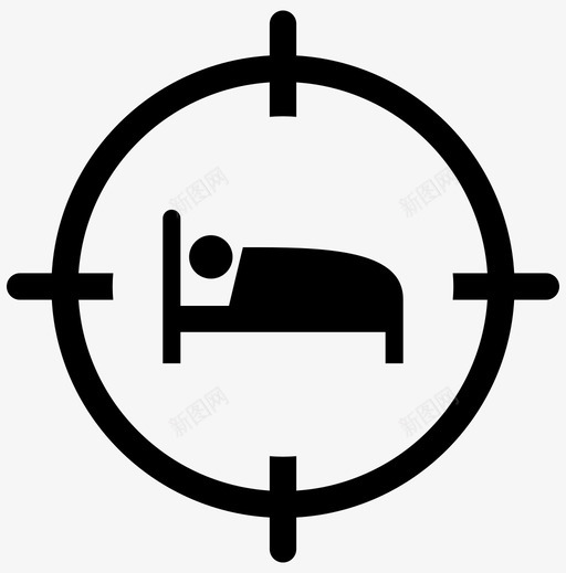 目标睡眠床注意力svg_新图网 https://ixintu.com 目标 睡眠 注意力