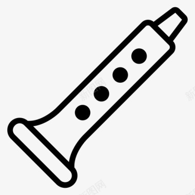 长笛乐器短笛图标