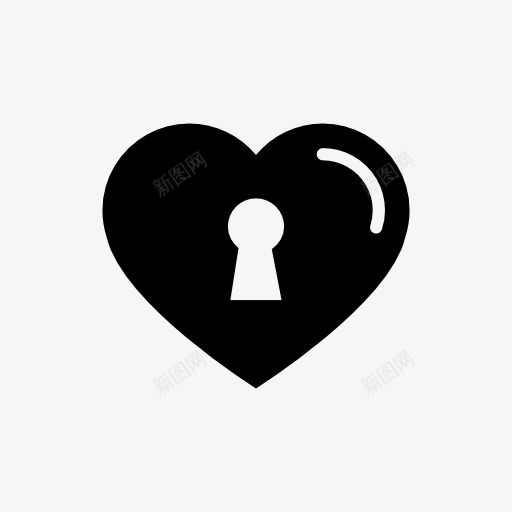 心形的锁芯图标png_新图网 https://ixintu.com 心形 形的 锁芯 图标