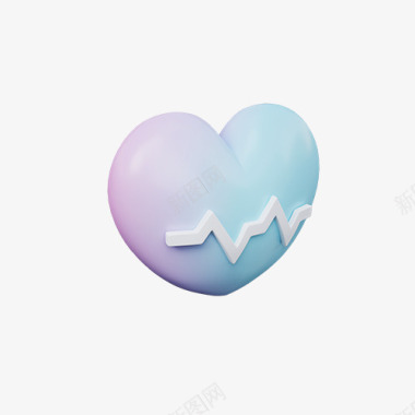 心率3D医疗图标图图标