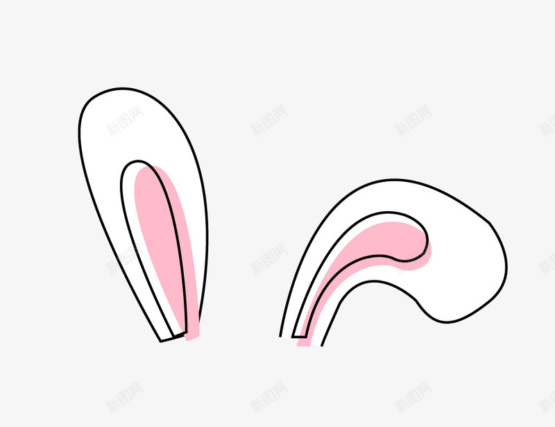 兔耳png免抠素材_新图网 https://ixintu.com 兔耳
