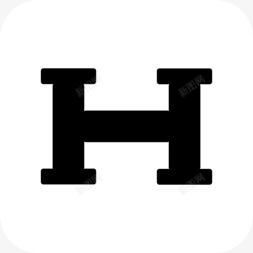 HHlogo白底黑字svg_新图网 https://ixintu.com 白底 黑字 填充 扁平 简约