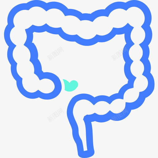 结直肠svg_新图网 https://ixintu.com 直肠 直肠癌 线性 扁平 手绘 精美 简约 多色 商务 圆润