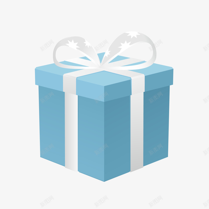 节日生日银色丝带蓝色礼物盒png免抠素材_新图网 https://ixintu.com 节日 生日 银色 丝带 蓝色 礼物