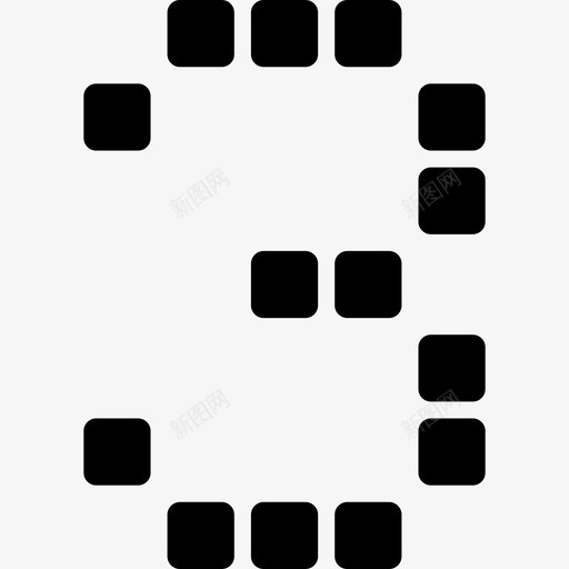 胶片字体数字3svg_新图网 https://ixintu.com 胶片 字体 数字