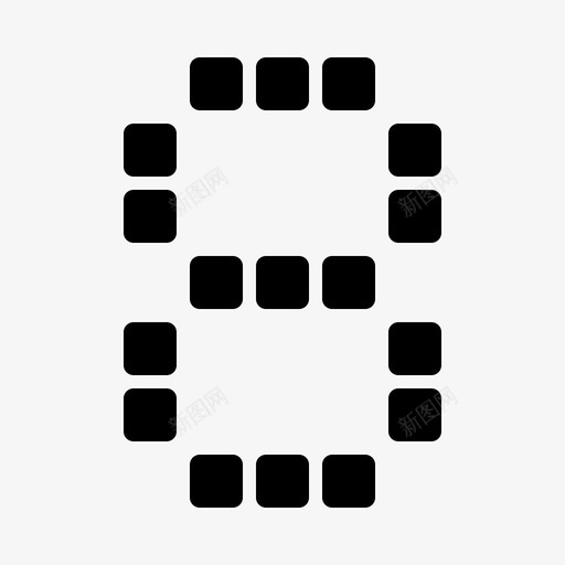 胶片数字8svg_新图网 https://ixintu.com 胶片 数字