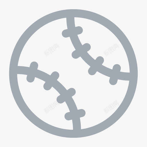 棒球体育运动svg_新图网 https://ixintu.com 棒球 体育运动 填充 线性 扁平 单色 简约 圆润