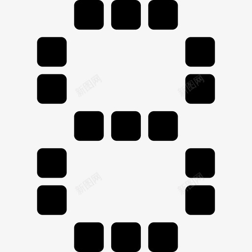 胶片字体数字8svg_新图网 https://ixintu.com 胶片 字体 数字