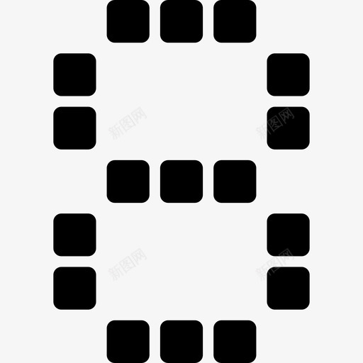 胶片字体数字8svg_新图网 https://ixintu.com 胶片 字体 数字