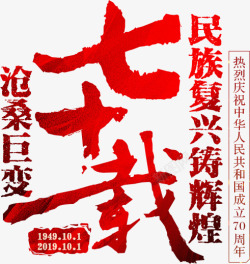 沧桑巨变70载民族复兴铸辉煌热烈庆祝中华人民共和国素材